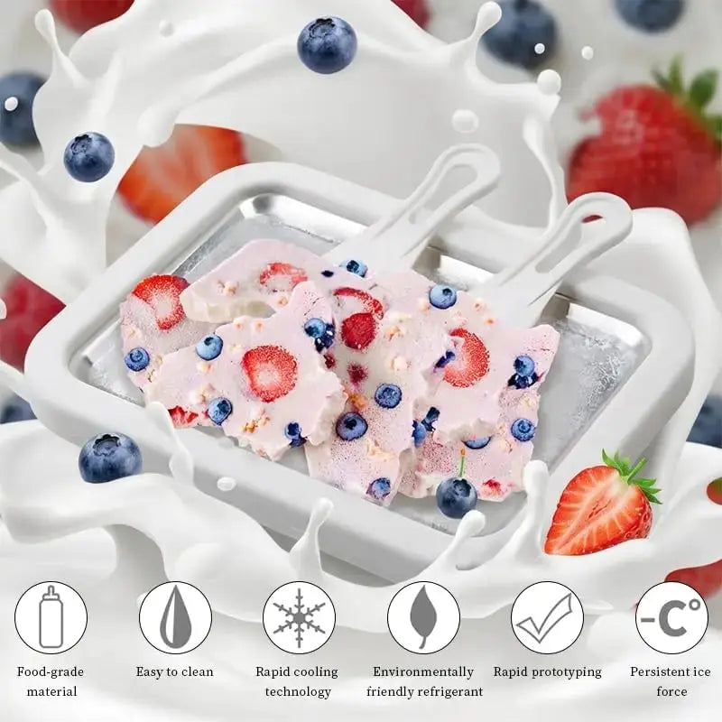 Ice Ice Cream Maker Pan Multifunctional Cold with 2 Scrapers Ice Cream Maker Plate Sweet Fried Food Plate Rolled Ice Cream Maker from PriceLows™