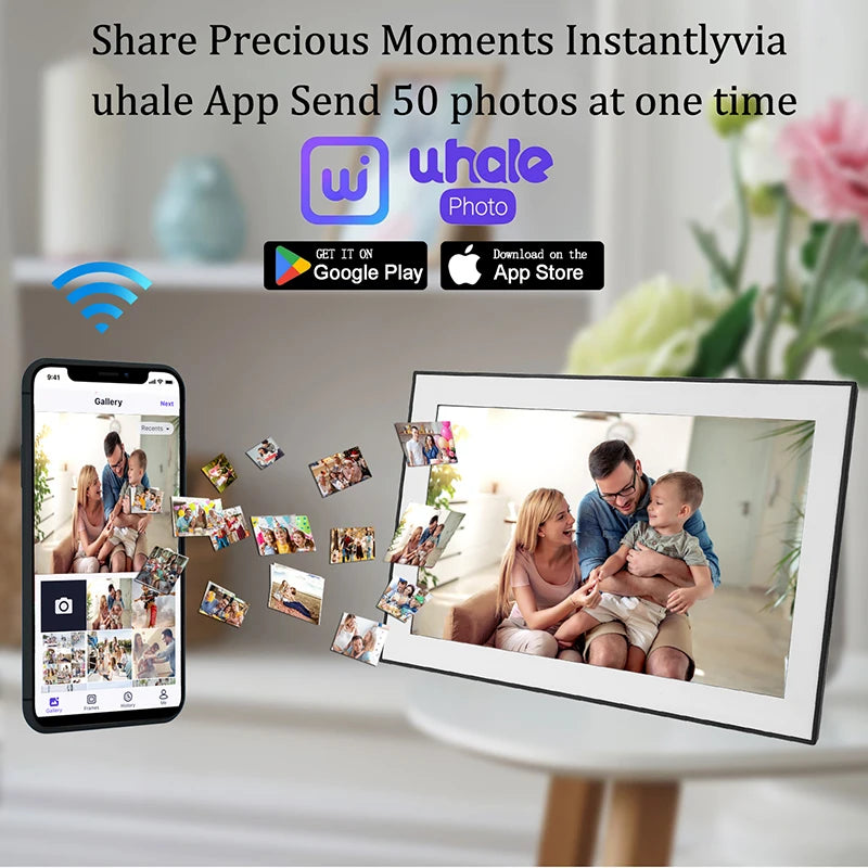 15.6 inch built in 32GB WiFi Large touch ips digital photo frame 1920*1080 WiFi Smart Frame Share Photos and Videos via frameo from PriceLows™
