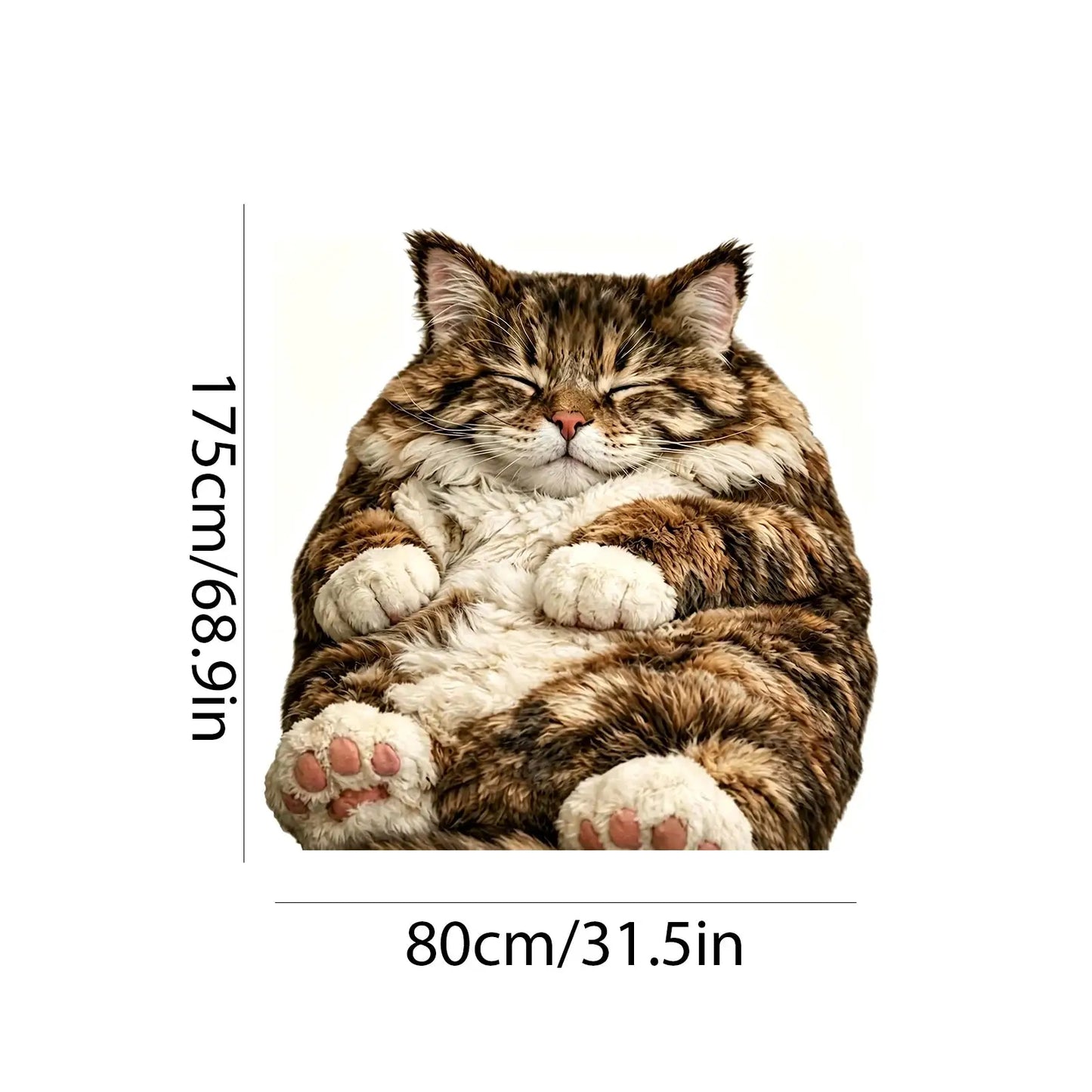 Cat Sleeping Bag | Polyester Cotton Blend | Plush Cartoon Print | Adult Size