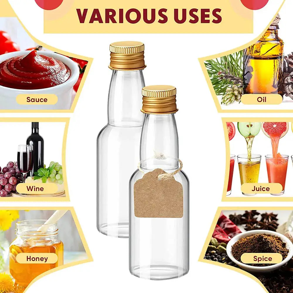 50PCS 50ml Mini Liquor Bottles Reusable Plastic Empty Alcohol Shot Bottle for Vodka Champagne Whiskey for Wedding Party from PriceLows™