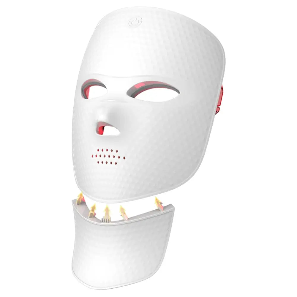 Wireless LED Face Neck Mask 7 Color Red Light Photon Light 252 LED Beads Anti Aging Rejuvenation Tighten Home Face Neck Lifting Whitening Beauty Device from PriceLows™