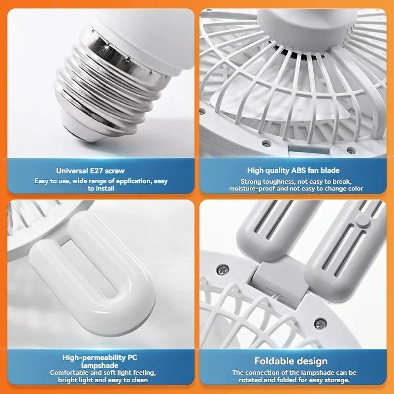 Ceiling Fan Light | E27 Socket | Remote Dimmable LED | Bedroom Dormitory