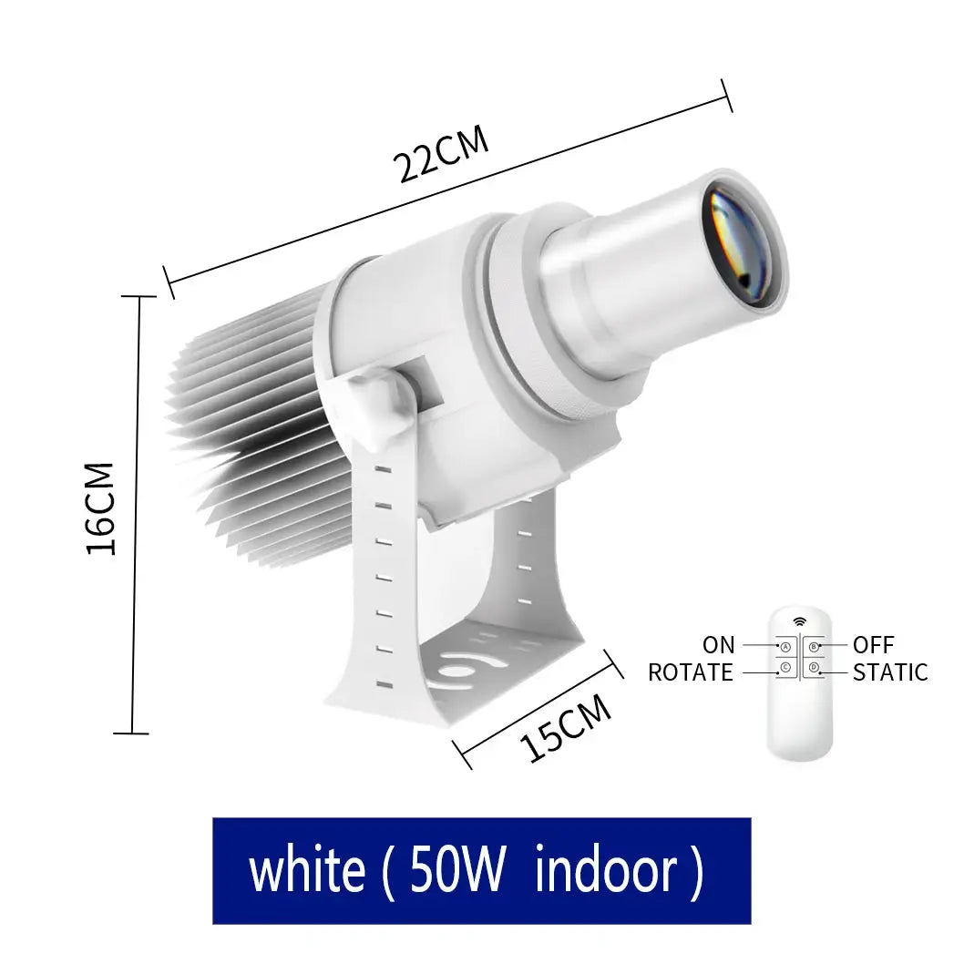 LED Gobo Projector | HD Custom Logo | IP67 Waterproof | Aluminum Housing