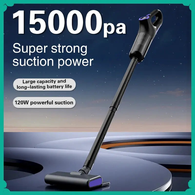 Cordless Vacuum Cleaner | 15000Pa Suction | USB Rechargeable | Dust Box 0.6L