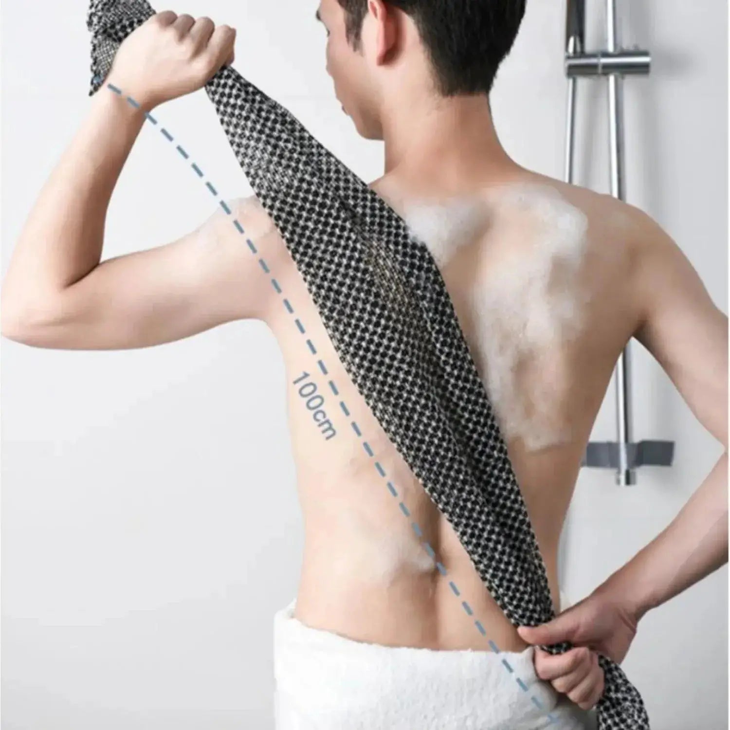 Japanese Exfoliating Bath Towel Ultra-Long Shower Scrubber for Back Antibacterial Foam Washcloth Multi-Use for Shower Skincare from PriceLows™