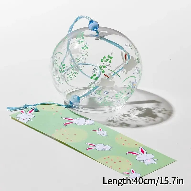Japanese Sakura Glass Wind Chime Cherry Blossom Wind Bell Korean Kawaii Room Decor Hanging Decor Wind Chimes Outdoor 후우링 from PriceLows™