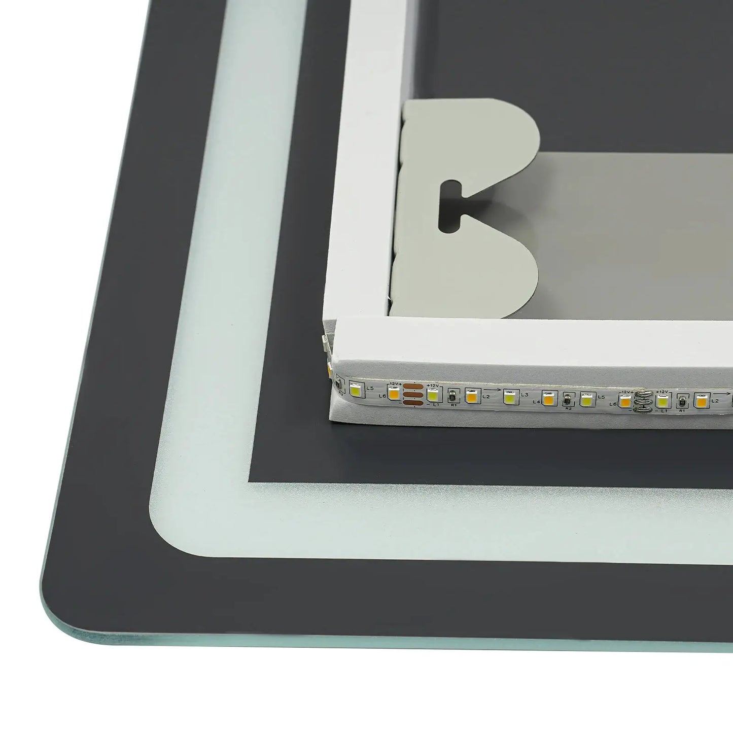Led Bathroom Mirror Wall Mounted Anti Fog Lighted Smart Vanity Mirror with Time & Temperature Display from PriceLows™