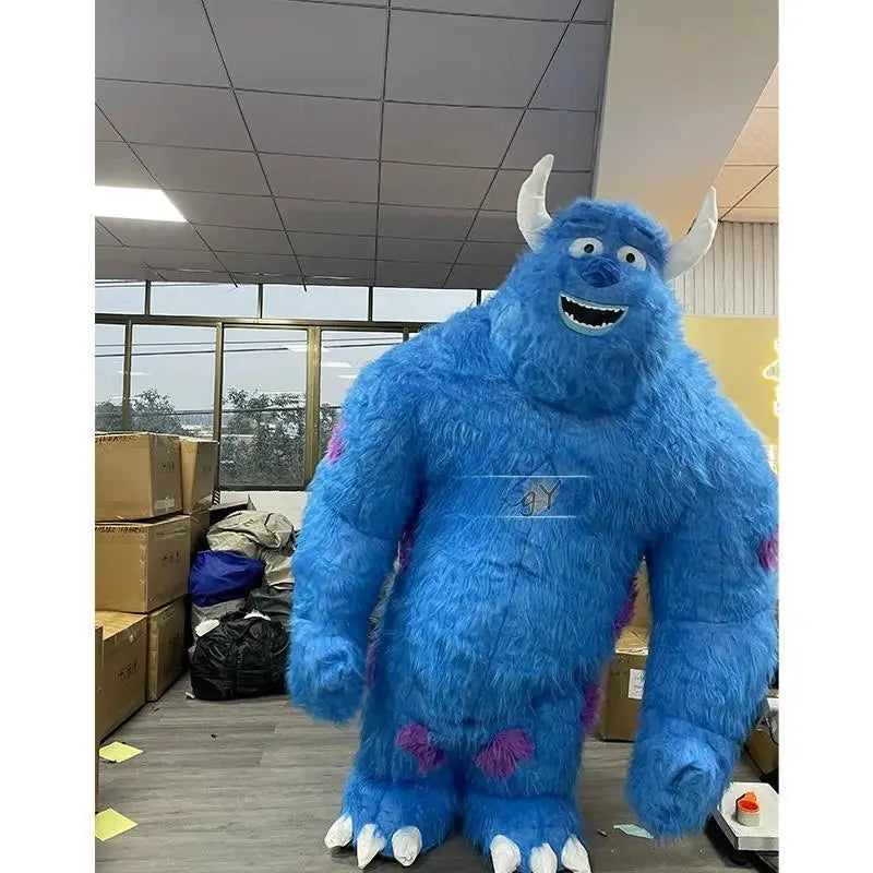 2m/2.6m Inflatable Blue Monster Costumes Adult Wearable Blow Up Suit Cosplay Halloween Inflatable Mascot No Battery from PriceLows™