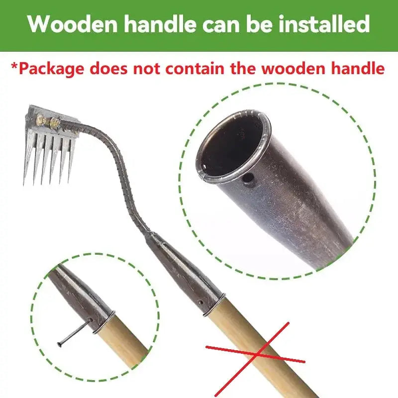 8/7/6/5teeth Garden Weeding Rake Heavy Duty Metal Gardening Hoe Weeding Rake Farm Tool for Gardening Weeding Loosening Soil Rake from PriceLows™