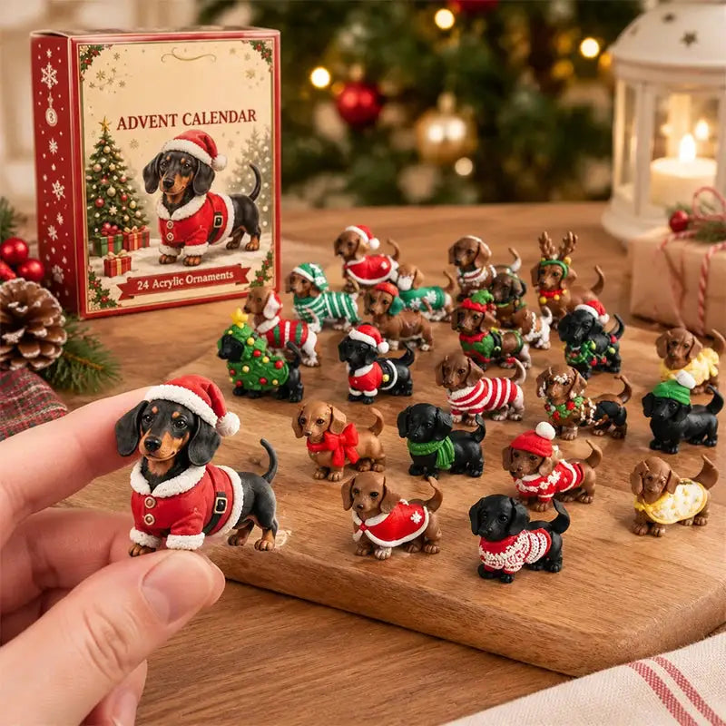 Christmas Advent Calendar | 3D Sausage Dog | 24 Days | Plastic