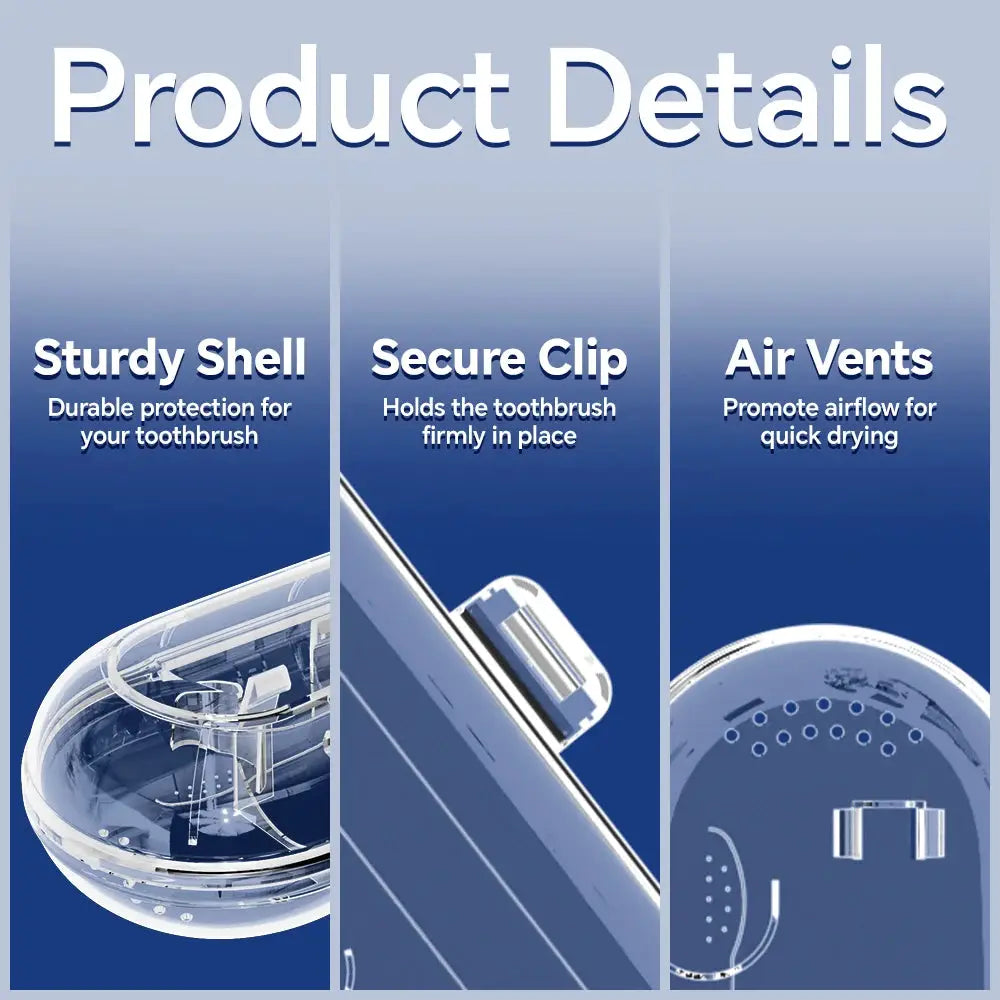 Clear Toothbrush Travel Case Compatible with Oral B, iO & Philips Sonicare Electric Toothbrush, Portable Protective Storage Box from PriceLows™