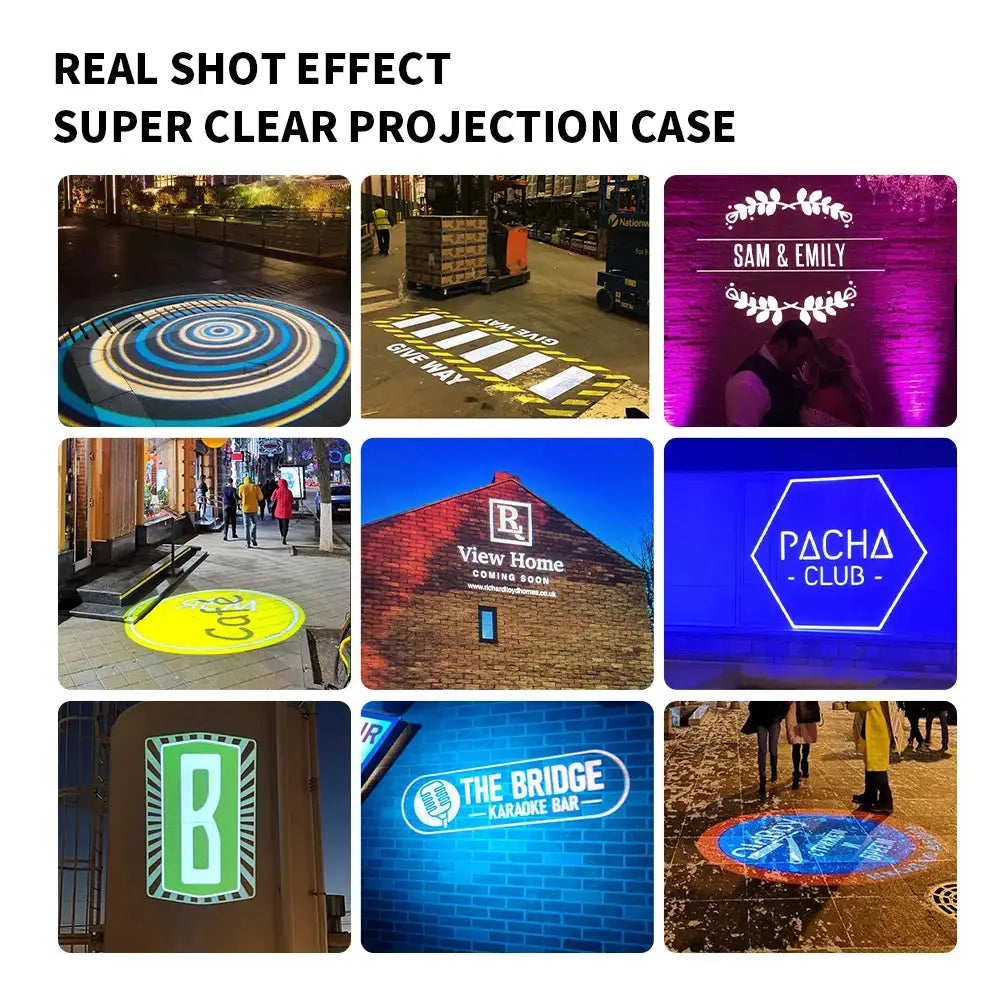 LED Gobo Projector | HD Custom Logo | IP67 Waterproof | Aluminum Housing