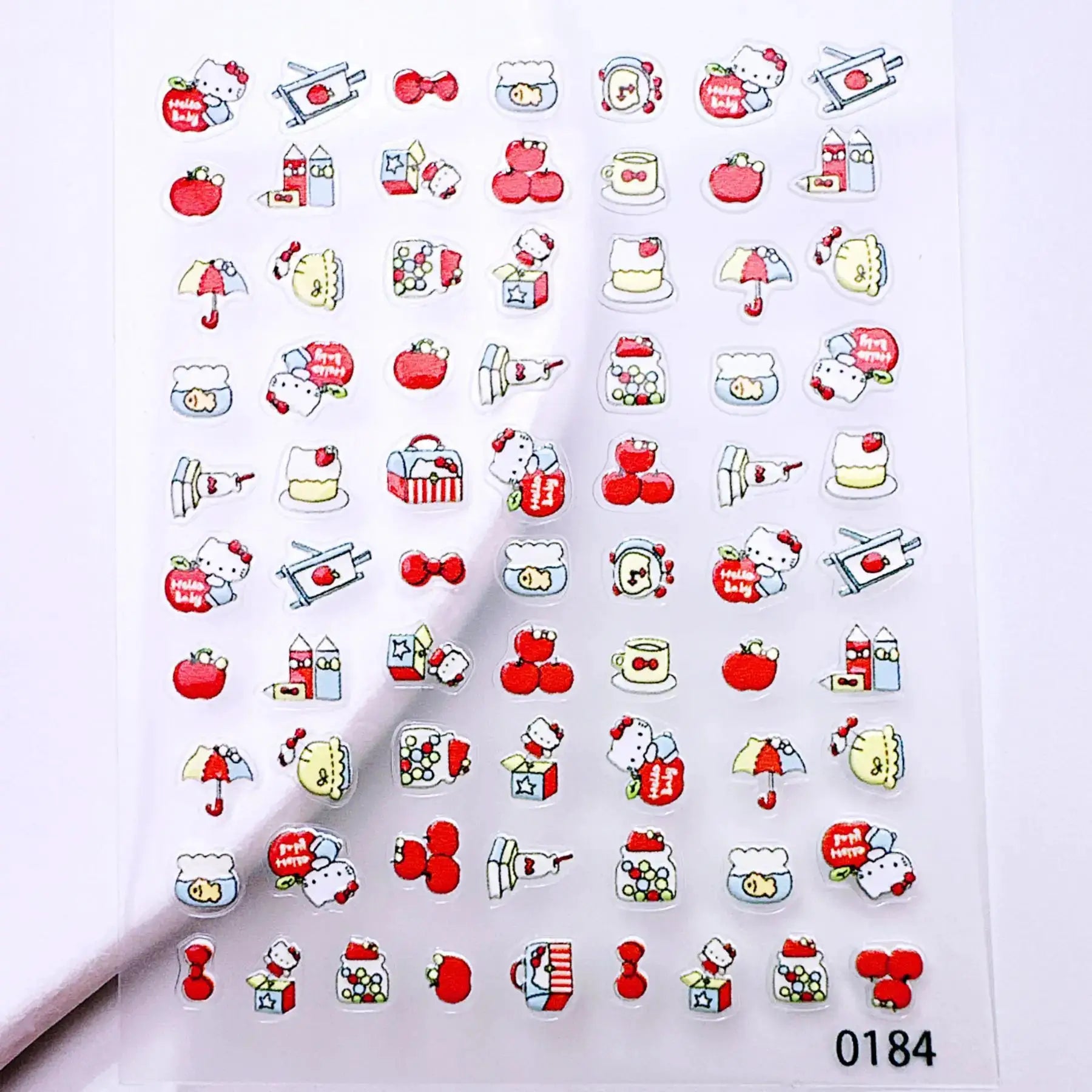 1Pcs Korean Ins Cute Kitty Nail Stickers - Sweet Cartoon Press-On Nail Art Decor for Kawaii Manicures & DIY Designs from PriceLows™