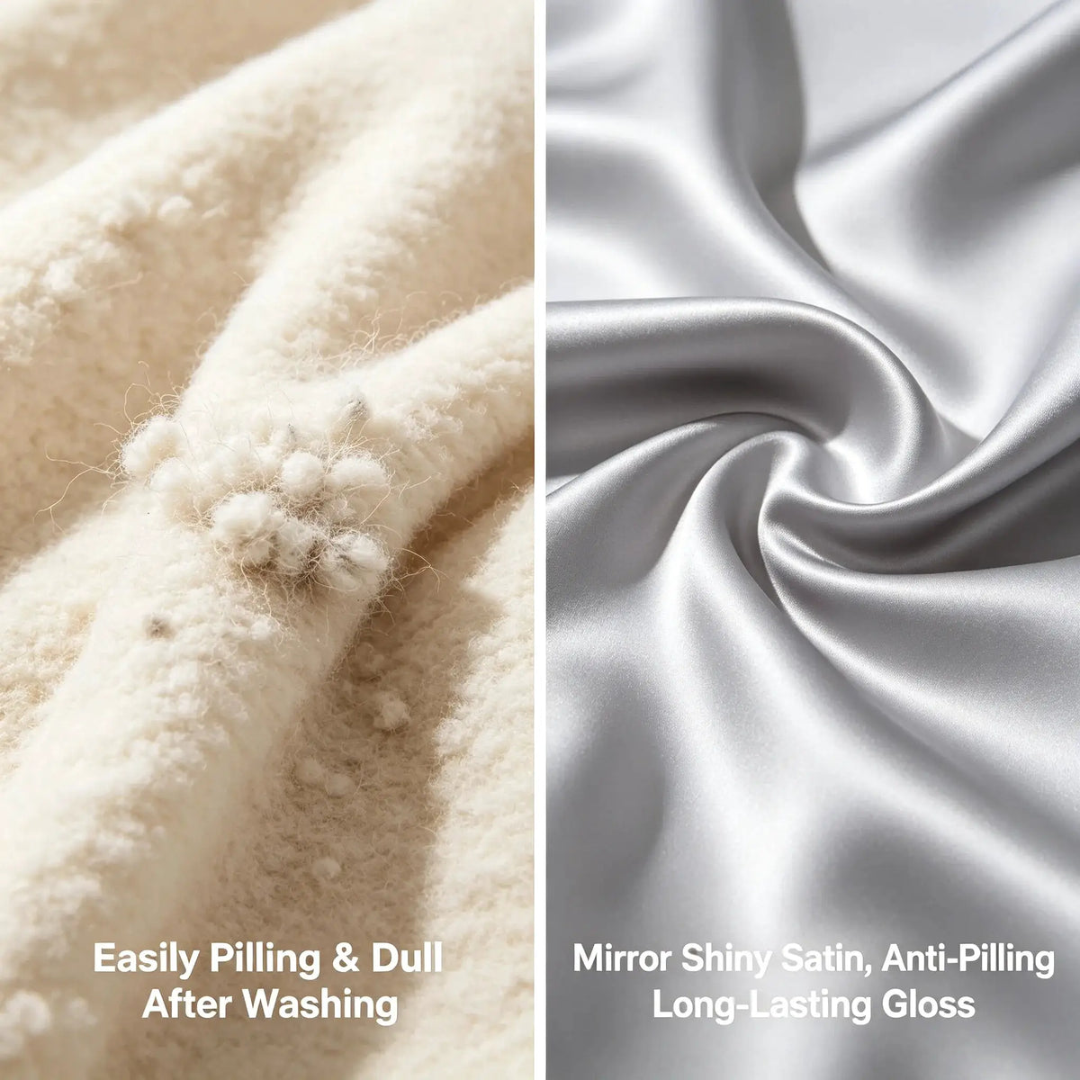 Bed Sheet Set | Pure Bamboo Fiber | Cooling Satin | Silver Grey