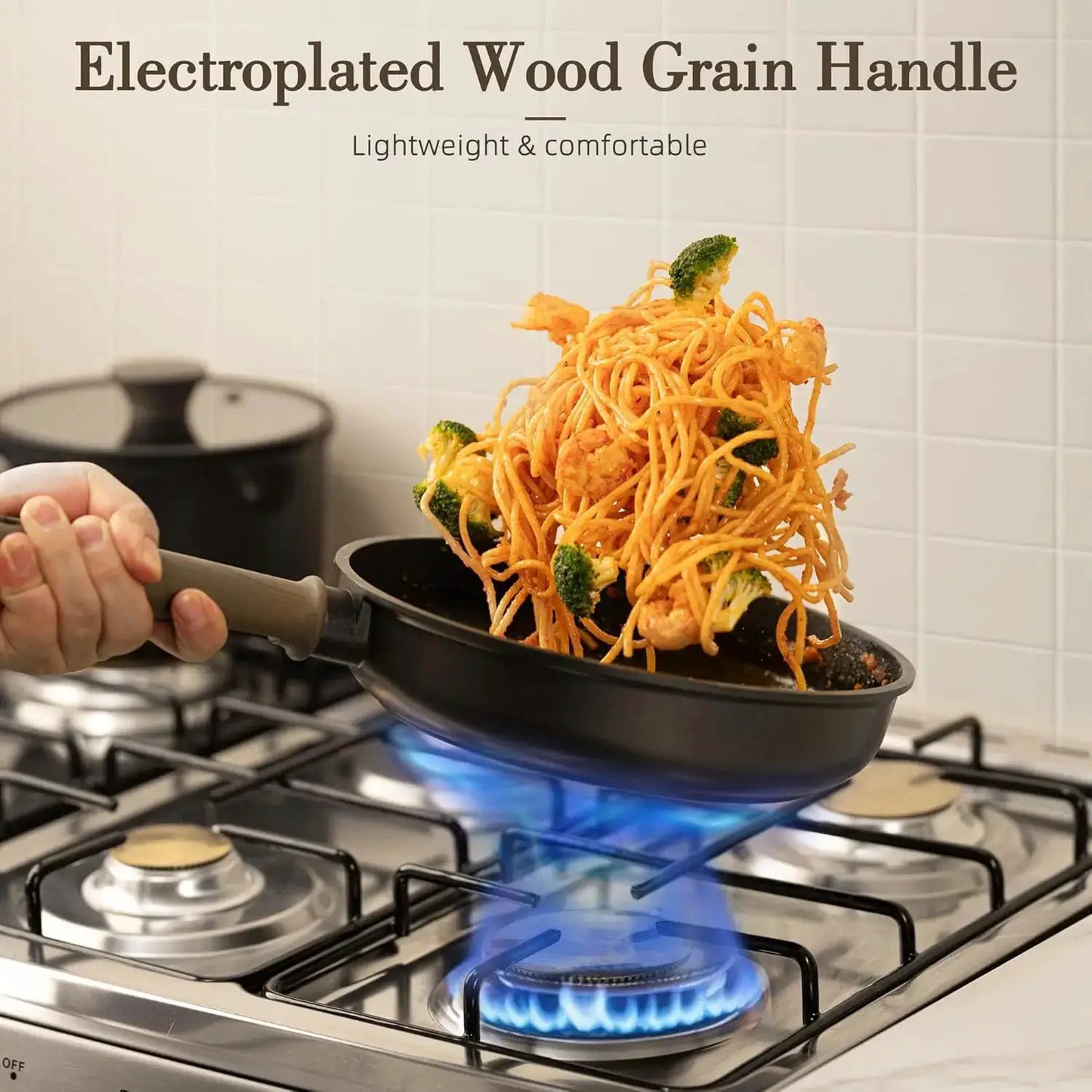 19 Piece Nonstick Pots and Pans Set, Titanium Induction Cookware, PFAS Free, Healthy Kitchen Cooking Set with Frying Pans from PriceLows™