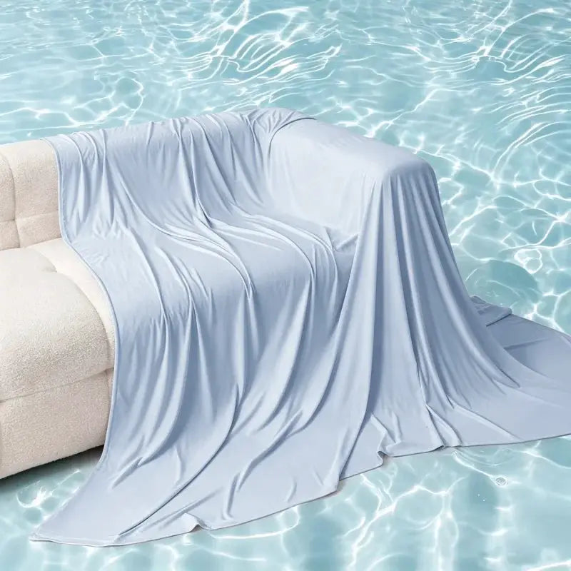 Cotton Bamboo Blanket | Ice Silk Cooling | Lightweight Breathable | Solid Summer Quilt