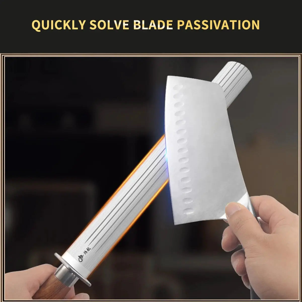 Knife Sharpening Rod | Tungsten Carbide Rod | Wood Handle | One Size