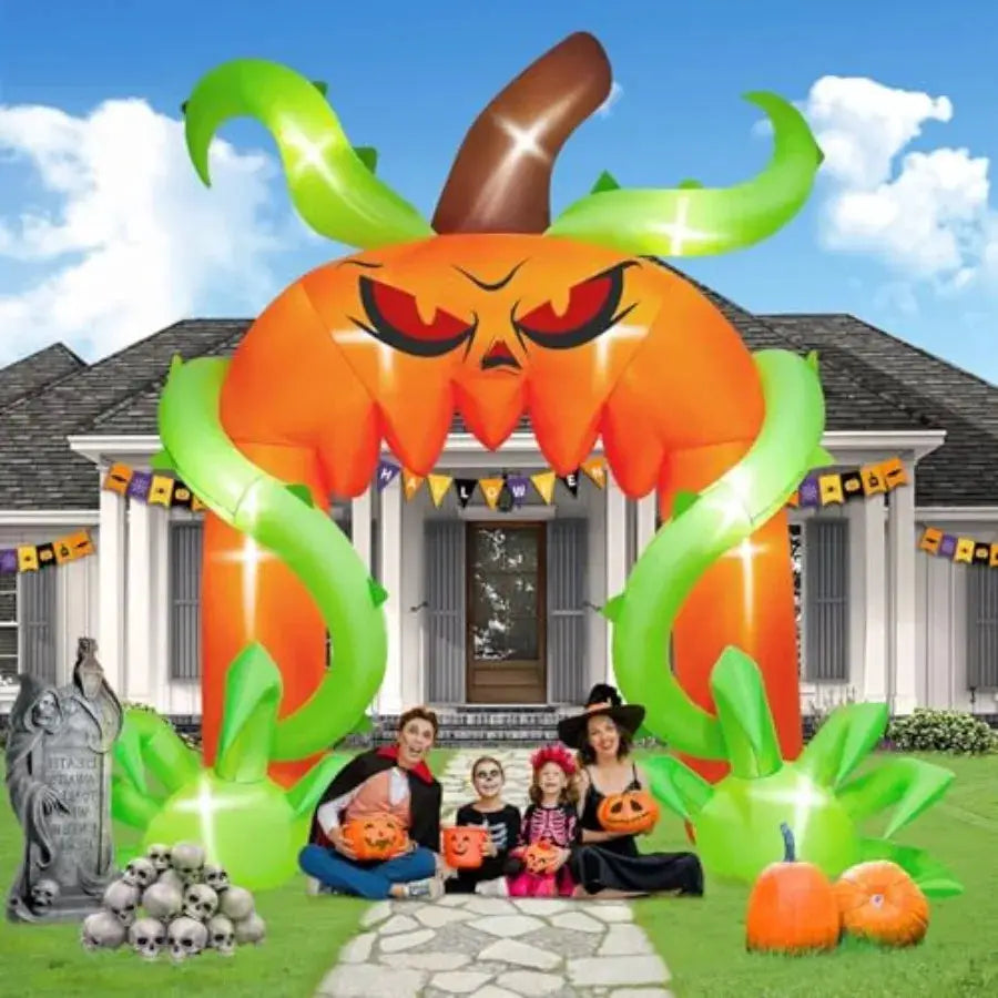 Halloween Archway | 12 Ft Giant Pumpkin | Outdoor | Inflatable Decor