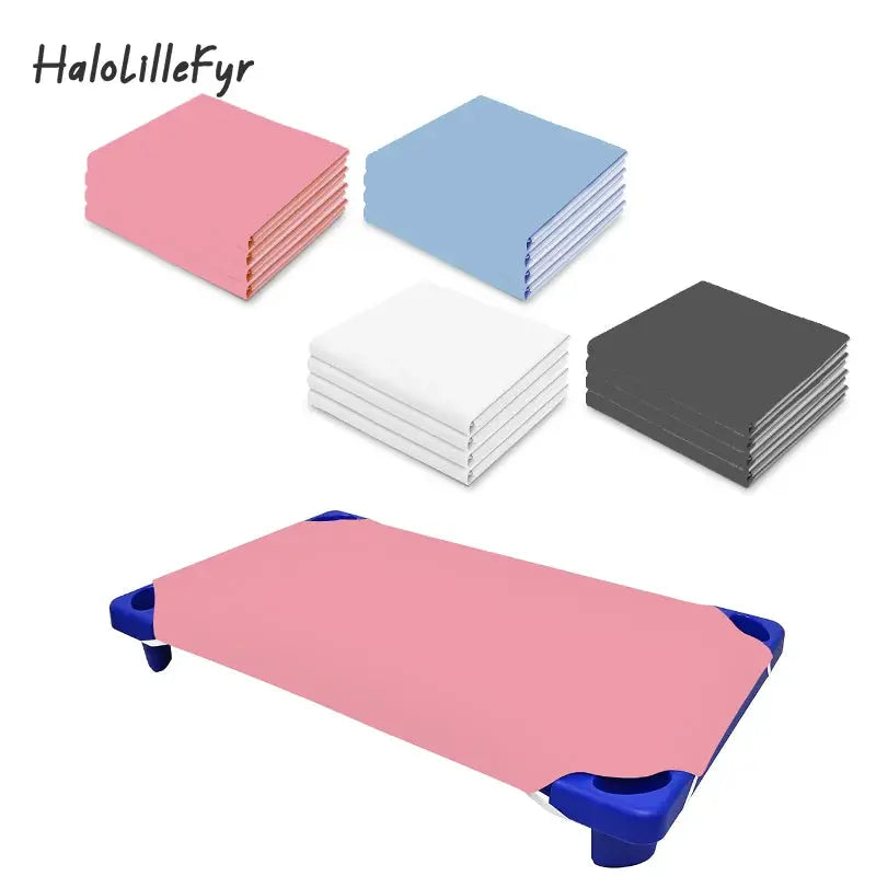 1PC Toddler Daycare Cot Sheets Breathable Solid Color Cots Fitted Sheet for Boy Girls Pre-School Naptime Cot Sheets Kids Bedding from PriceLows™