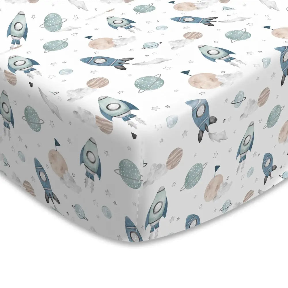HappyFlute New One Piece Cartoon Print 70*130CM Elastic Band Design Skin-friendly&Breathable Baby Bed Sheet from PriceLows™