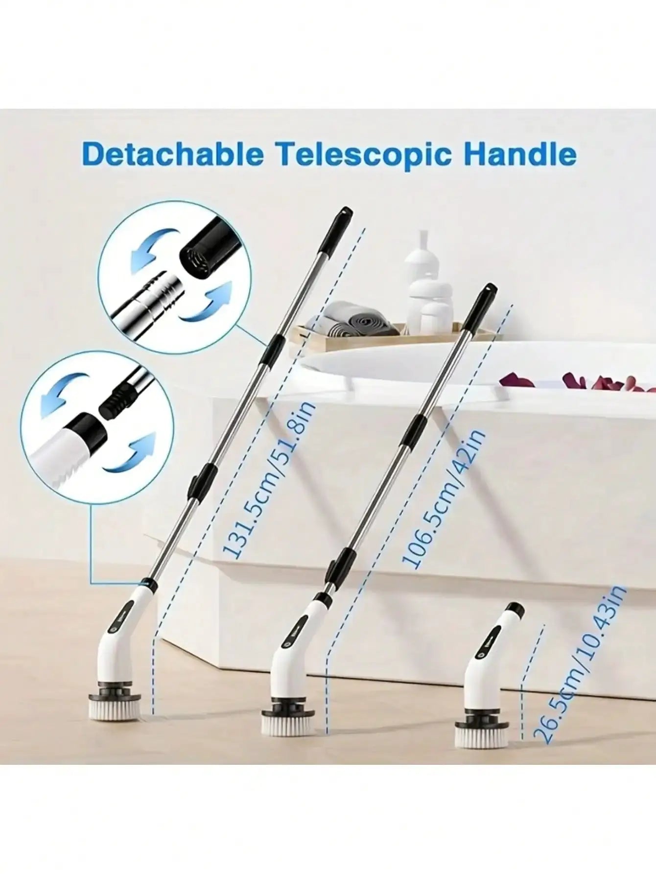 Electric Spin Scrubber | Cordless | 9 In 1 Multifunction Waterproof