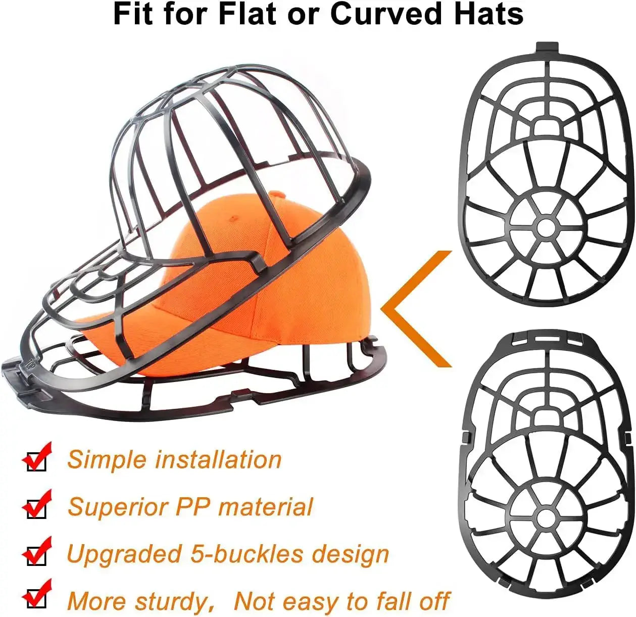 Hat Washing Cage | Durable Pp Plastic | Anti Deformation | Universal Fit
