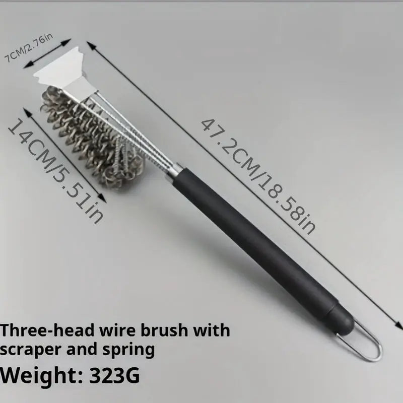 Barbecue Grill Brush | Stainless Steel Bristles | Heat Resistant | 1 Pack