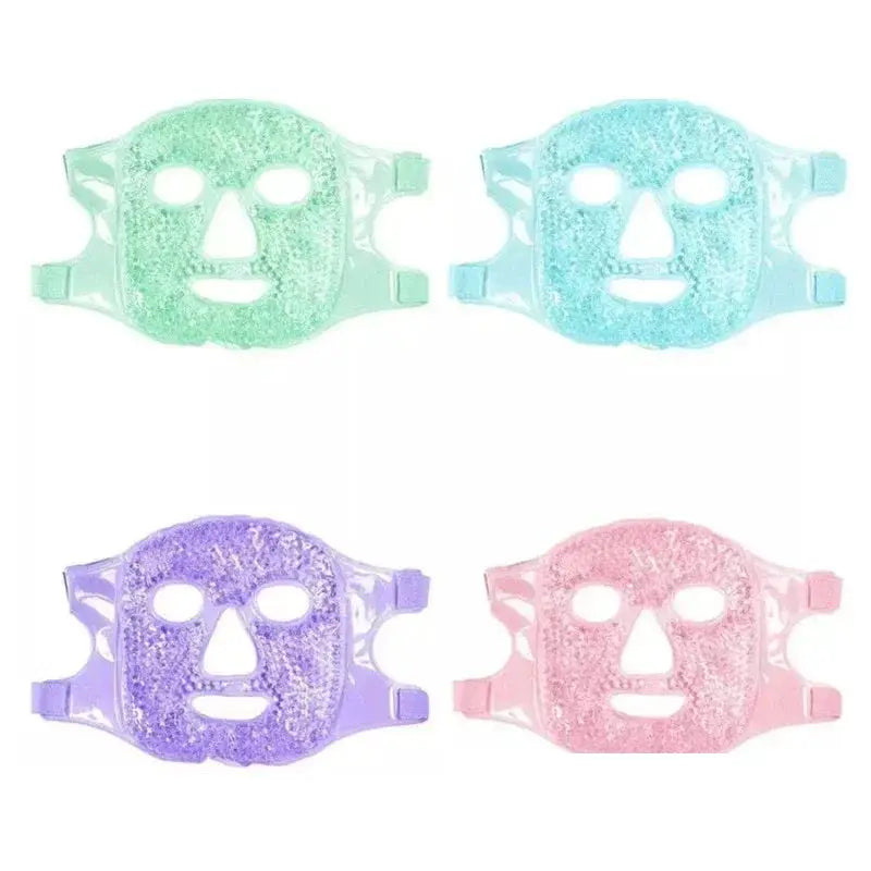 SPA Ice Cold and Hot Heat Full Face Eye Mask Sleeping Ice Pack Reduce Face Puff Dark Circles Gel Beads Compress for Woman from PriceLows™
