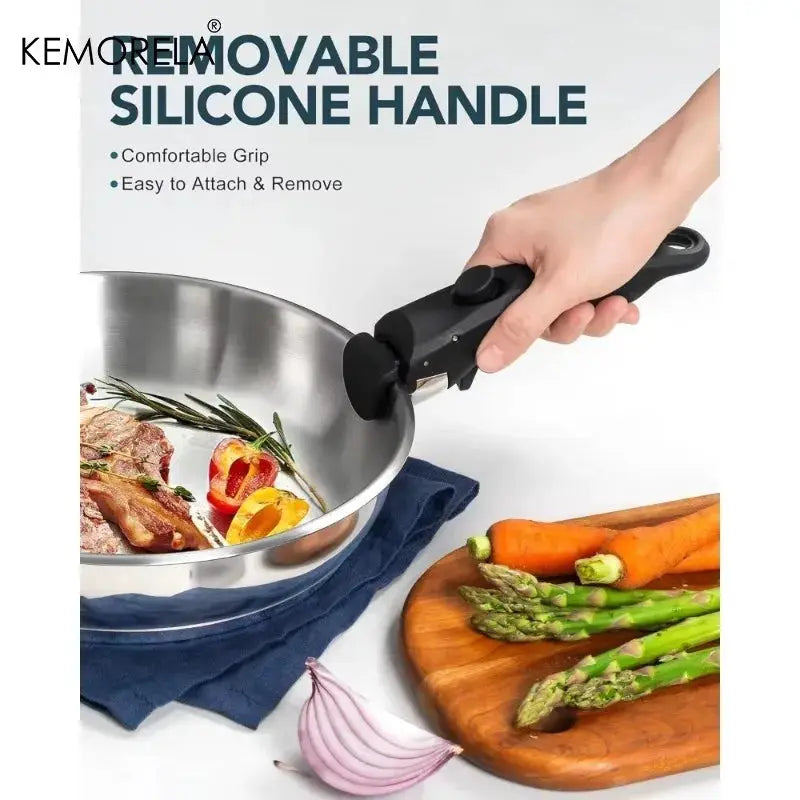 Stainless Steel Frying Pan Set | 316 Stainless | Removable Handle | Set