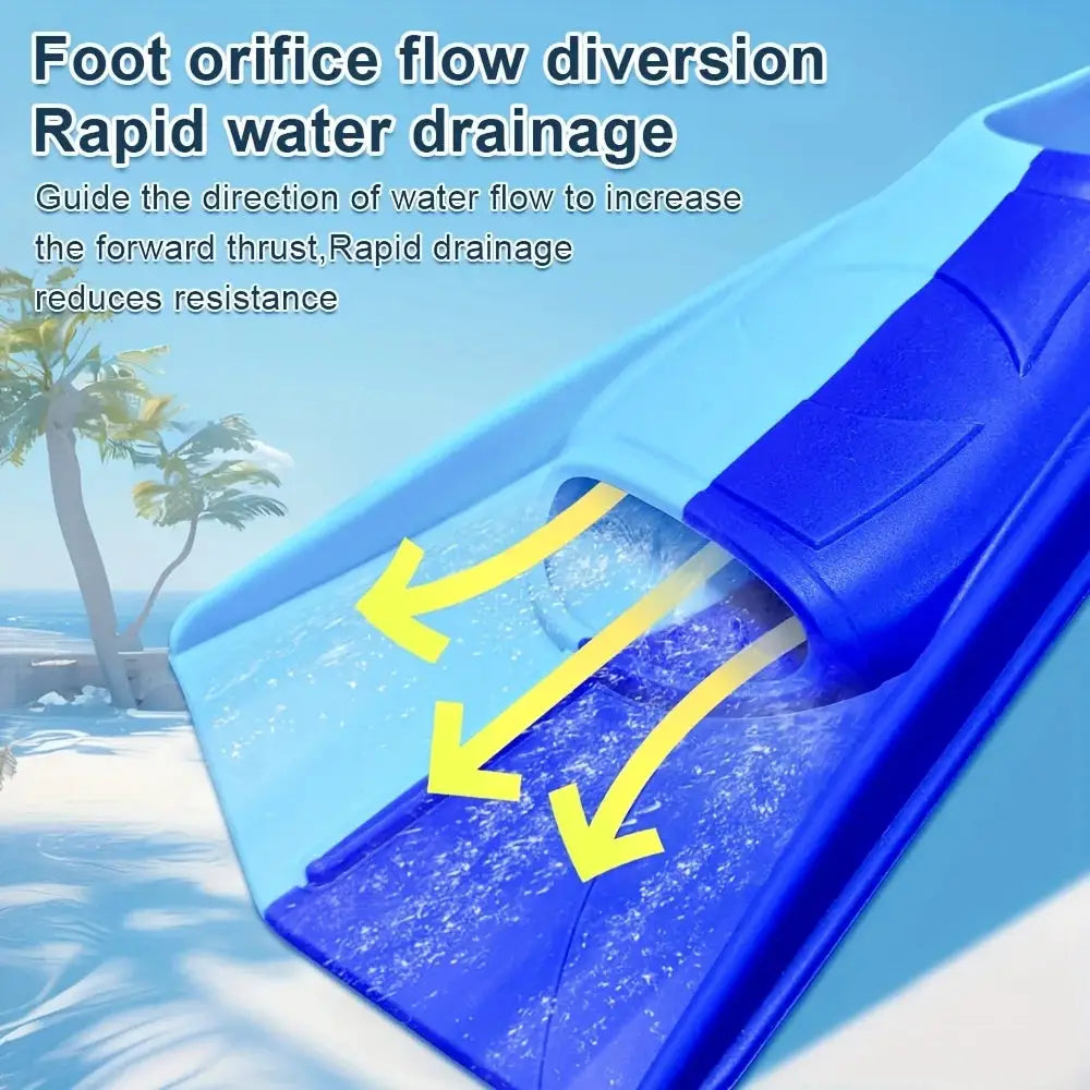 Silicone Fins Split Flipper Children Adults Youth Snorkeling Swim Short Fins Pool Training Kids Girls Boys Beginners Multisize from PriceLows™