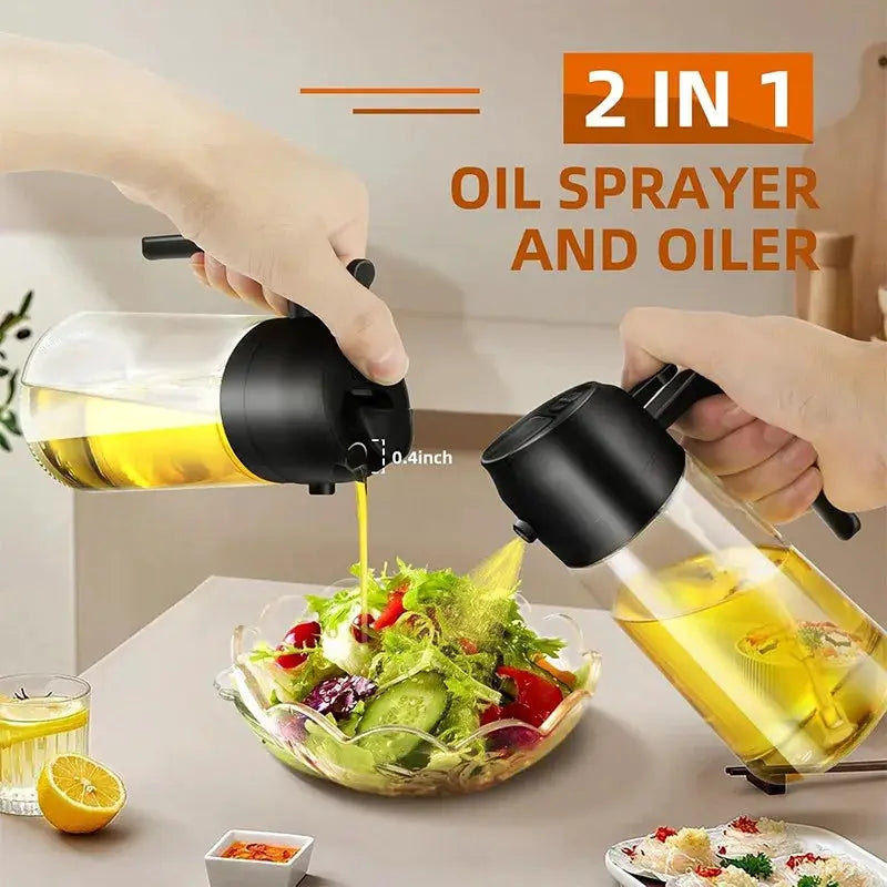 Oil Sprayer | Glass Bottle | Anti Leakage | 2 In 1