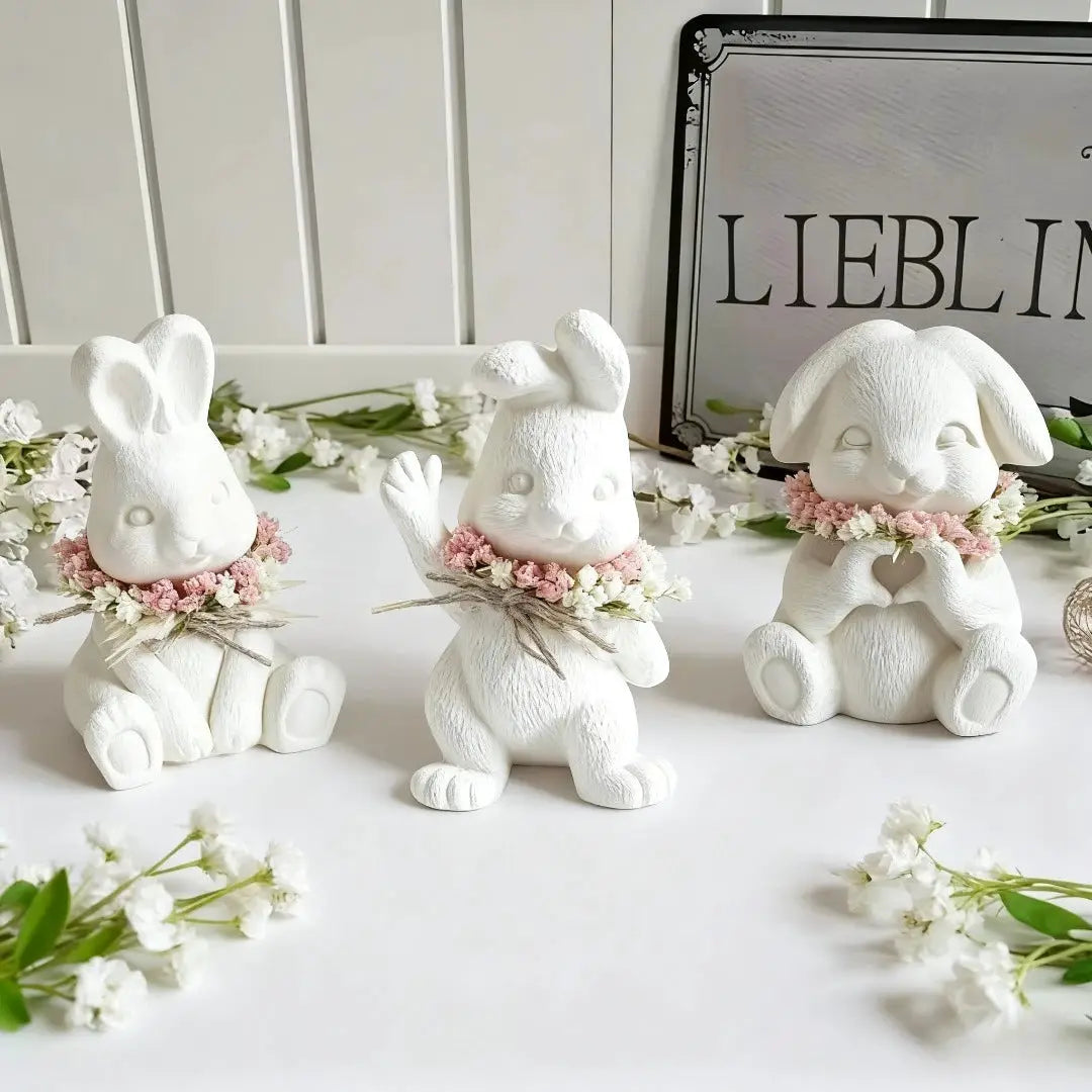 Silicone Rabbit Mold Set | Resin Crafts | 3pc Shape Kit