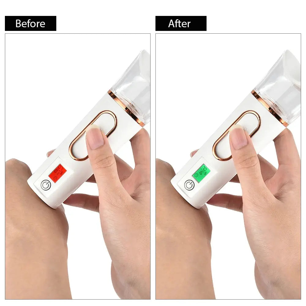 Nano Mist Facial Sprayer | Rechargeable Cold Spray | Moisture Tester | One Size
