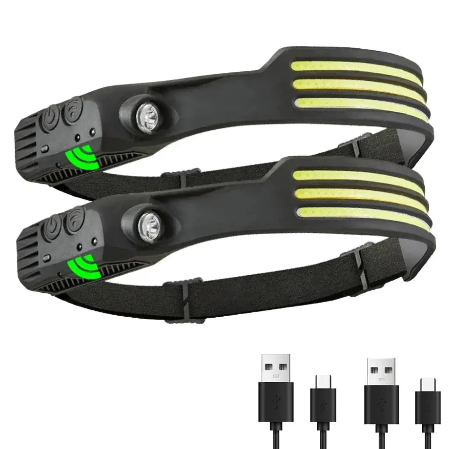 Powerful COB Induction Headlamp 5 Lighting Modes Head Flashlight Built-in Battery USB Charging Outdoor Camping Fishing Headlight from PriceLows™