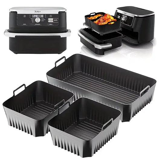 Ninja AF500 Silicone Liners | Reusable | Nonstick | Durable Handles