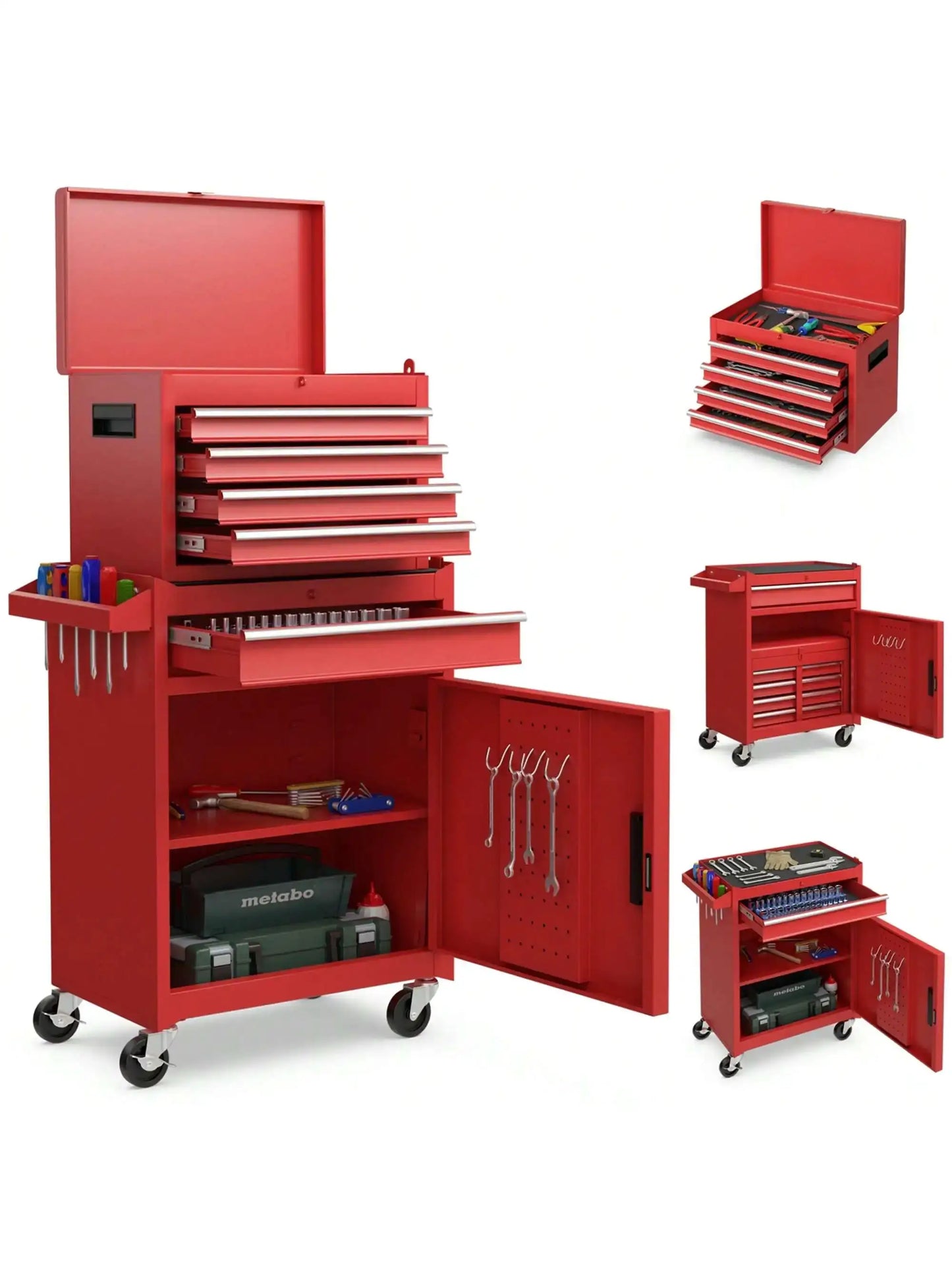 Tool Chest & Cabinet With 5 Sliding Drawers Rolling Garage Organizer from PriceLows™