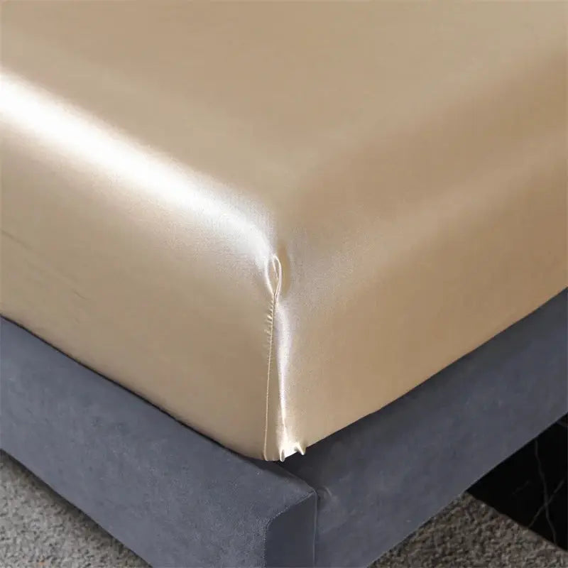 Satin Fitted Sheet Set | Elastic Bands | 9 to 14 Inch Deep Pocket | 3 Piece Set