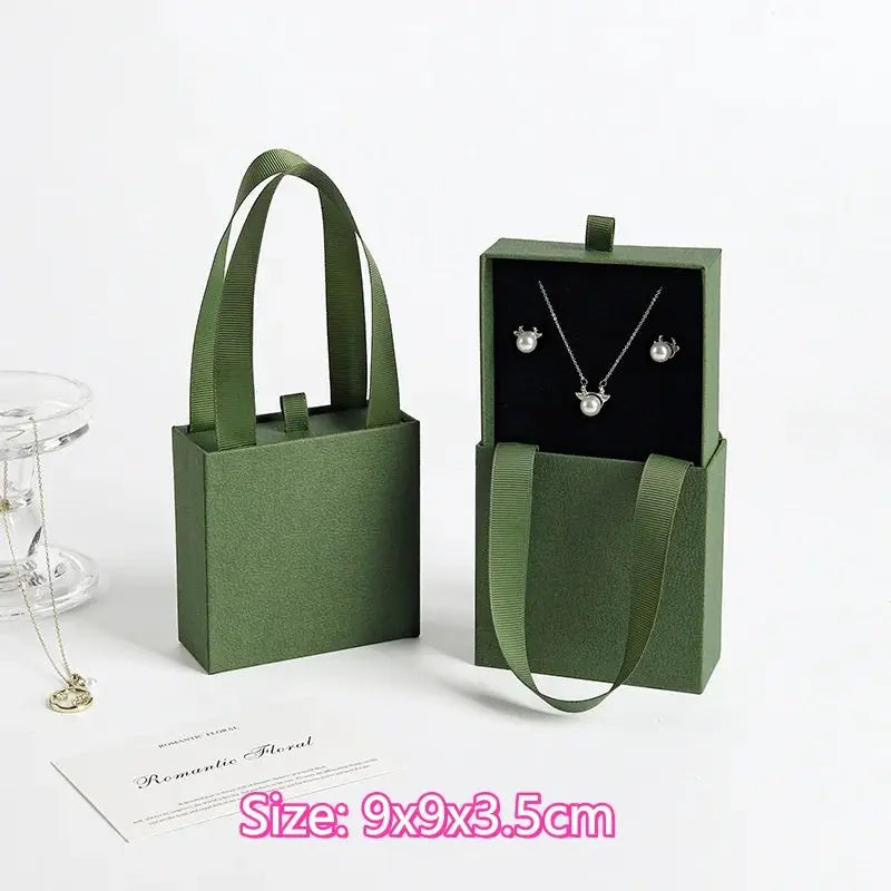 Paper Pull-Out Drawer Jewelry Box Handheld Jewelry Packaging Box Wearing Armor Ring Earring Necklace Storage Gift Box from PriceLows™