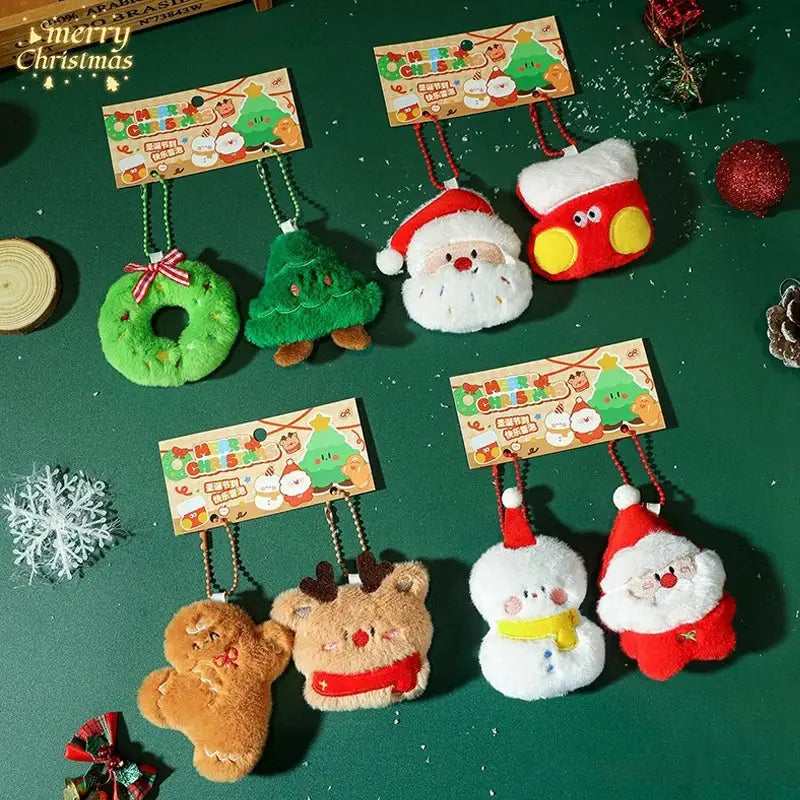 Hanging Plush Ornament | Santa Claus Snowman | Soft Touch Christmas Decoration