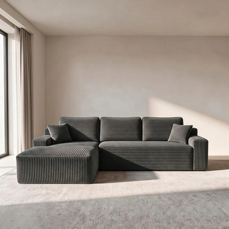 Sectional Sofa | L-Shaped With Chaise | No Assembly Required | 2000-2400mm Width