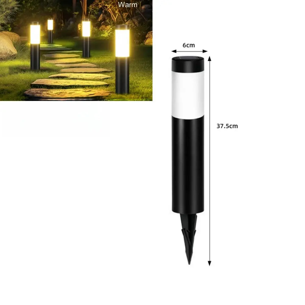 Solar Stainless Steel LED Modern Pathway Lights Upgraded Courtyard Outdoor Garden Cylindrical Lawn Light Outside Walkway Decor from PriceLows™