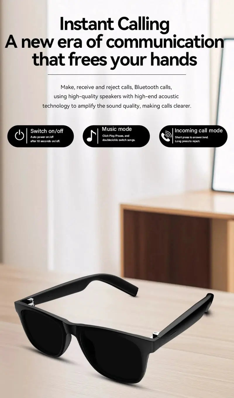 Smart Glasses | 8K Camera | AI Translator with Touch Control | One Size