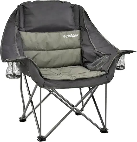 Oversized Camping Chair, Comfort Padded Lounge Chair,Outdoor Camp Folding Chair, Balcony Lounge 400lb Capacity from PriceLows™