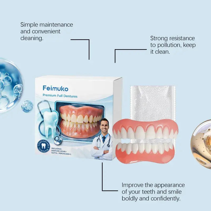 Snap-On Teeth Set | Adjustable Dentures | Adult Gap Filler