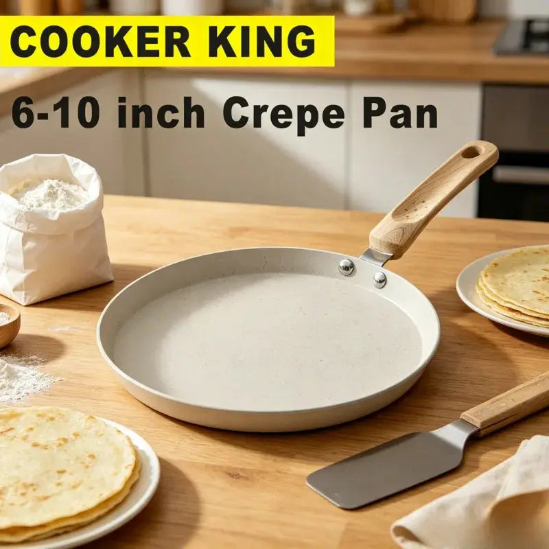 Nonstick Crepe Pan | Induction Compatible | Aluminum Alloy | 6-10 Inch