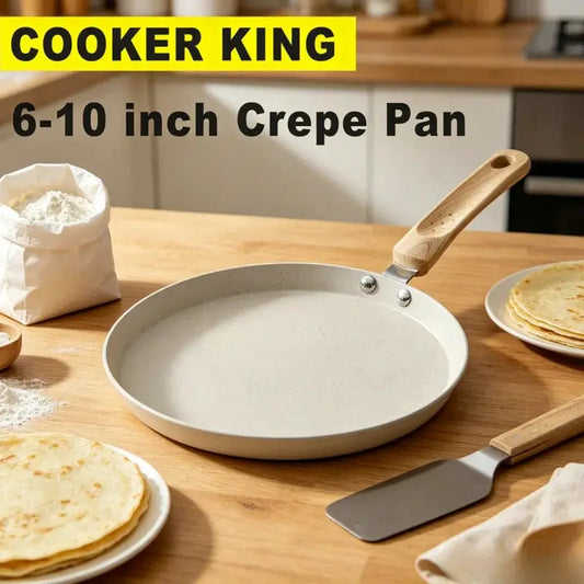 Nonstick Crepe Pan | Induction Compatible | Aluminum Alloy | 6-10 Inch