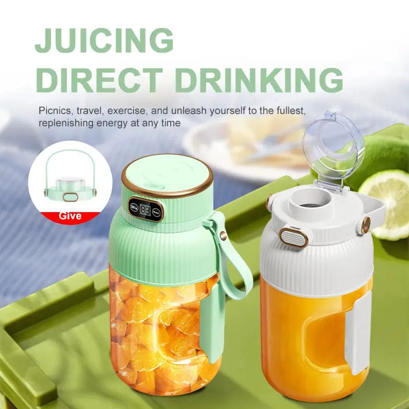 1000ML Portable Juicer Blender Fruit Juicer USB Charging Lemon Orange Fruit Juicing Cup Smoothie Blender Machine Kitchen Tools from PriceLows™