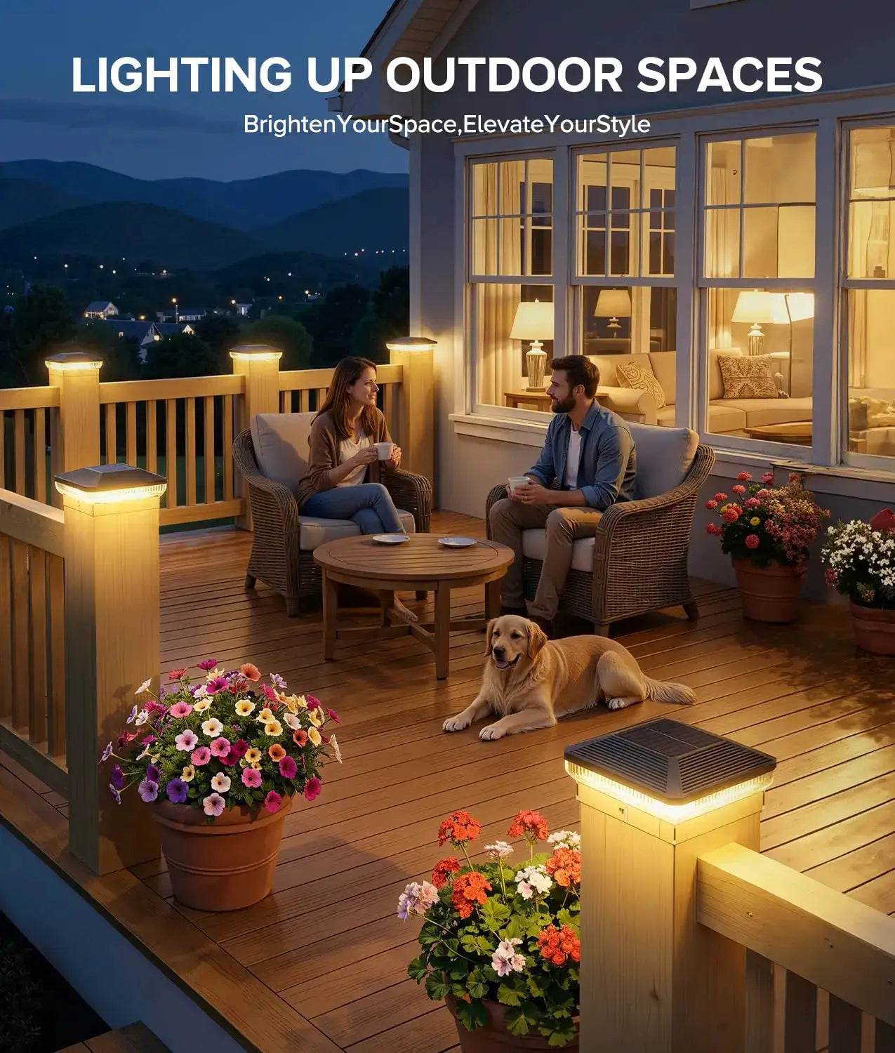 6/12 Pack Solar Post Cap Lights Outdoor with 3 Modes, 40 LEDs 4x4 Fence Post Solar Lights Outdoor Waterproof, 30 Lumens Fence Deck Post Lights Solar Powered for 4x4 3.5x3.5 Vinyl Wooden Post from PriceLows™