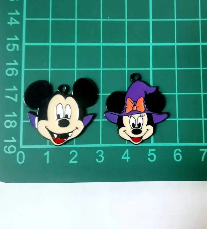 Halloween Pendant Charms | Metal Design | Cartoon Pattern | 10 Piece Set