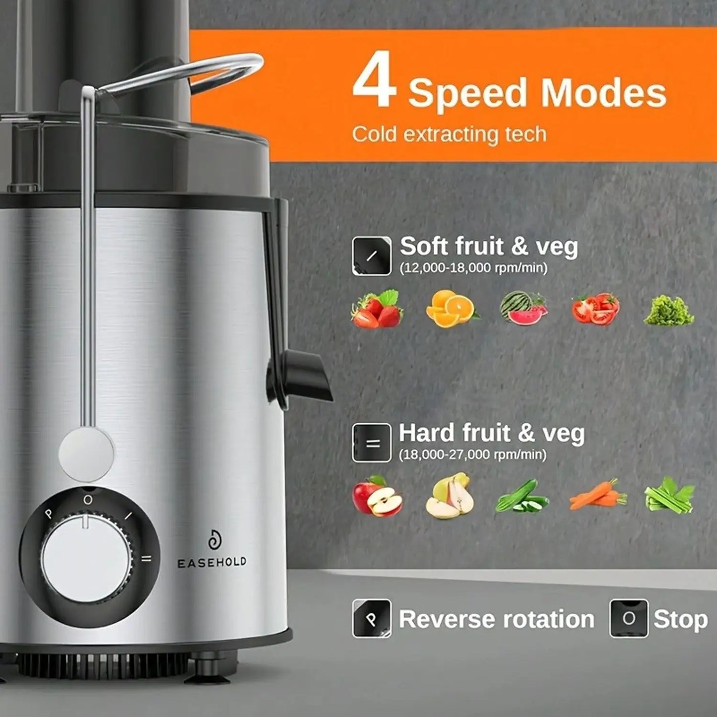 Household and commercial dual-purpose juicer with powerful motor, high-speed output fine andresidue free juice, large capacity machine, material, high temperature resistance, odorless fruit andvegetable fresh pressing juicer from PriceLows™